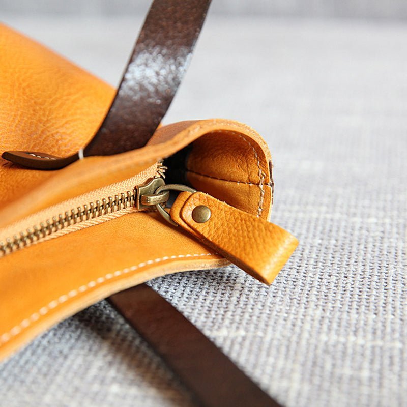 Handmade Vintage Leather Tote Bag – Large Shoulder & Shopping Bag - Image 11